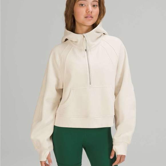 Lululemon Scuba Oversized Half-Zip Hoodie- White Opal- Size XS/S - Picture 1 of 12